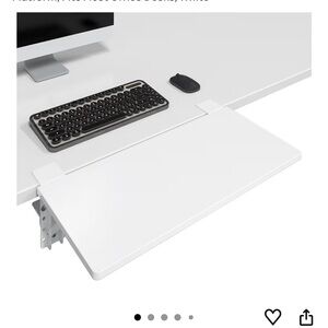 White Adjustable Keyboard Tray for Home Office